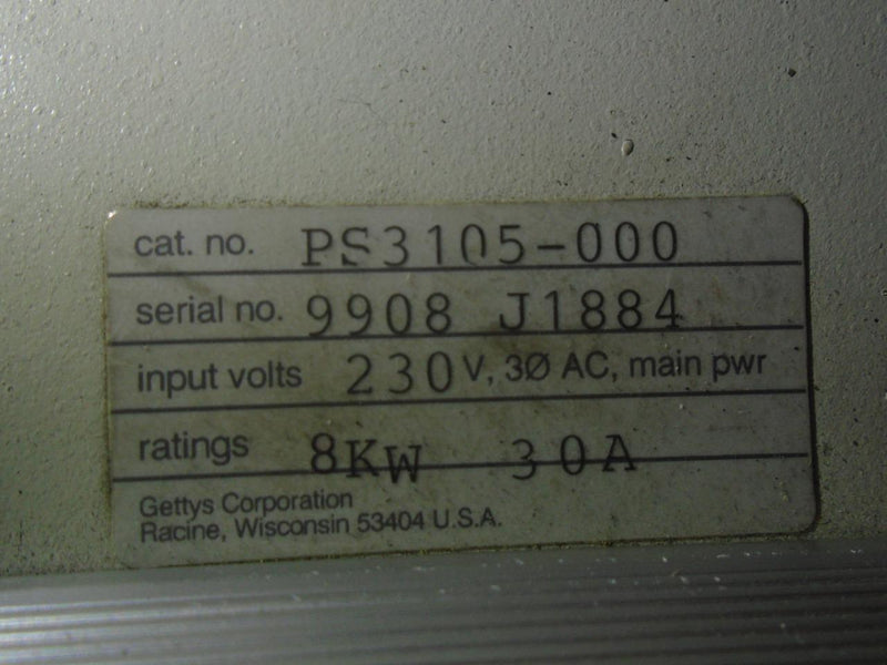 GETTYS (AC SERVO) POWER SUPPLY    PS3105-000