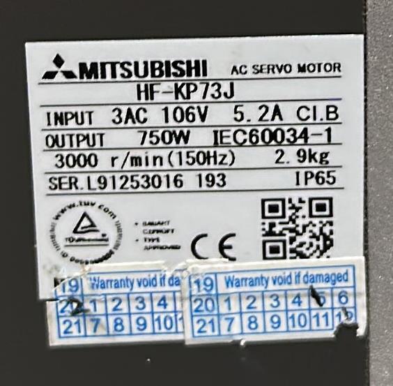 MITSUBISHI AC MOTOR HF-KP73J