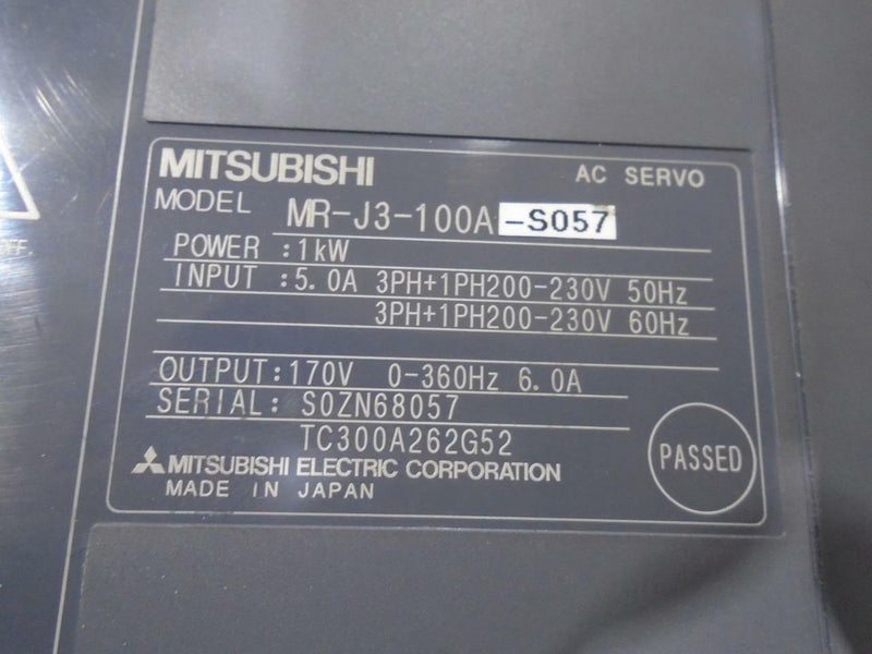 MITSUBISHI DRIVE MR-J3-100A-S057