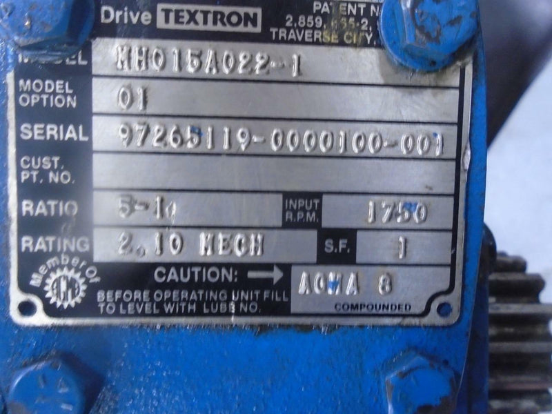 TEXTRON GEAR BOX  MH015A022-1