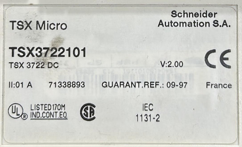 SCHNEIDER MODULAR BASE CONTROLLER TSX3722101