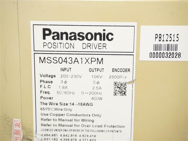 PANASONIC MSS043A1XPM POSITION DRIVER