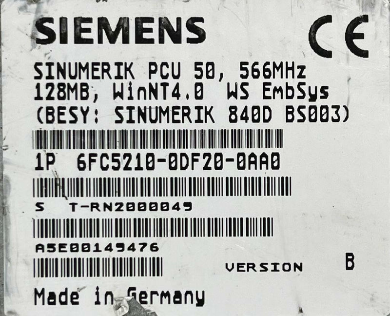 SIEMENS PCU 50 6FC5210-0DF20-0AA0