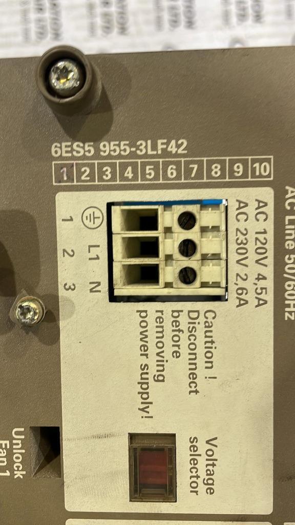 SIEMENS POWER SUPPLY MODULE 6ES5955-3LF42