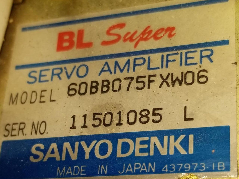 SANYO DENKI SERVO AMPLIFIER 60BB075FXW06