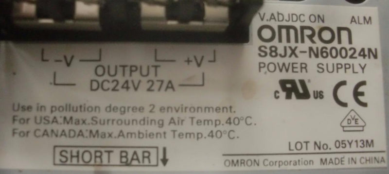 OMRON POWER SUPPLY S8JX-N60024N