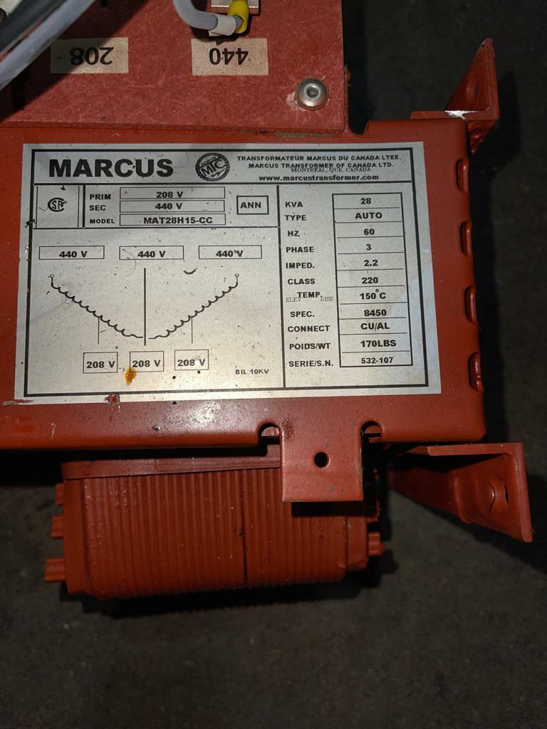 MARCUS TRANSFORMER MAT28H15-CC