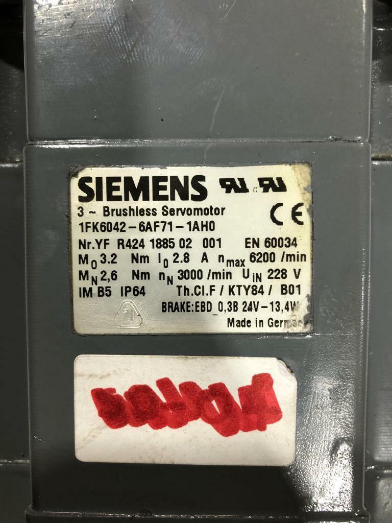 SIEMENS SERVO MOTOR 1FK6042-6AF71-1AH0