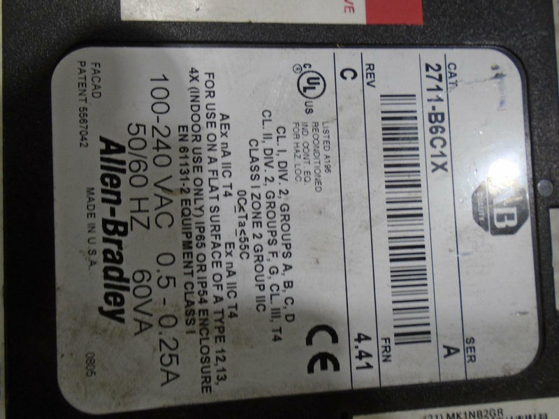 ALLEN BRADLEY PANELVIEW	2711-B6C1X