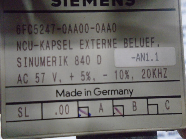 SIEMENS DRIVE 6FC5247-0AA00-0AA0