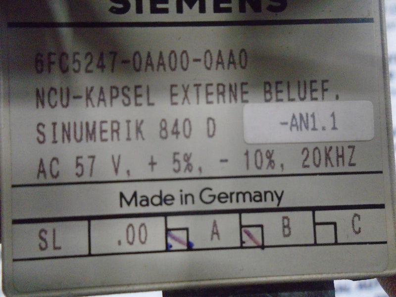 SIEMENS DRIVE 6FC5247-0AA00-0AA0