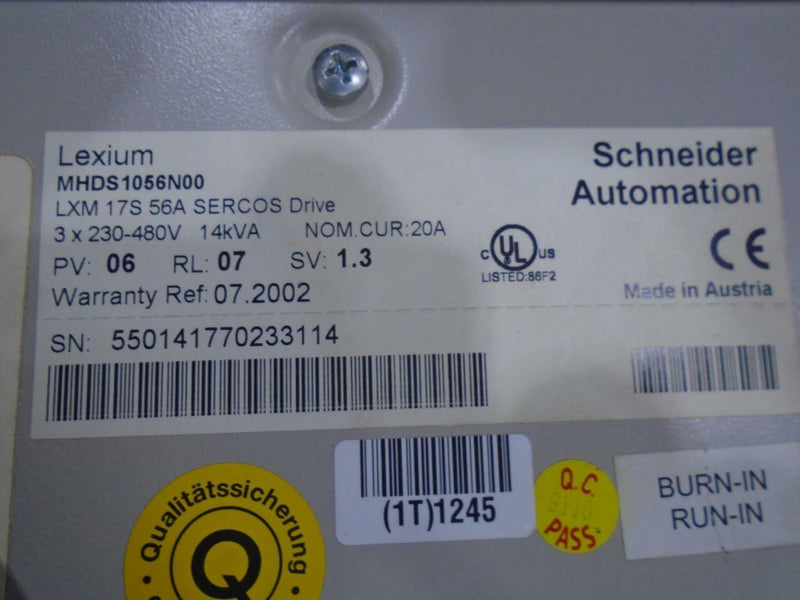 SCHNEIDER AUTOMATION MODICON LEXIUM DRIVE 	  MHDS1056N00