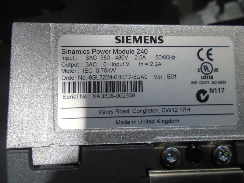 SIEMENS POWER MODULE 240 6SL3224-0BE17-5UA0