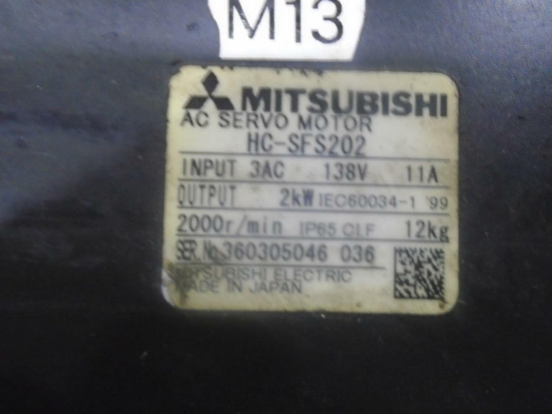 MITSUBISHI AC SERVO MOTOR	HC-SFS202