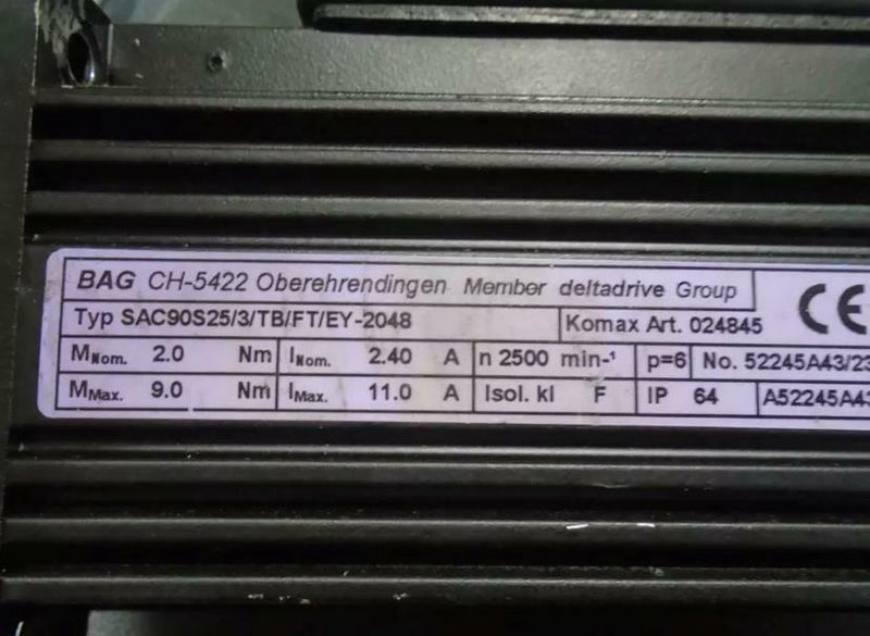 OBEREHRENDINGEN MOTOR SAC90S25/3/TB/FT/EY-2048