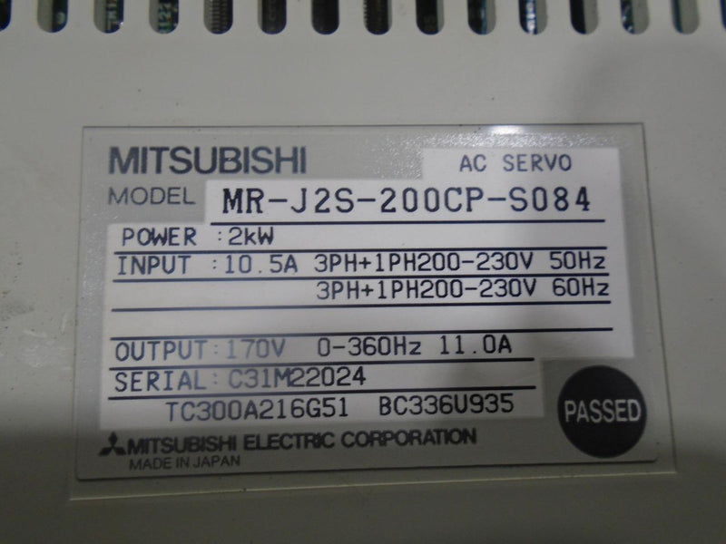 MITSUBISHI MELSERVO MR-J2S-200CP-S084
