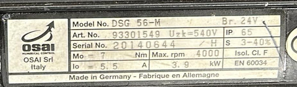 OSAI  MOTOR DSG56-M