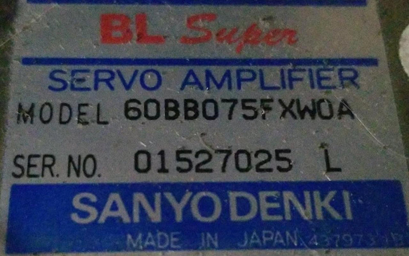 SANYO DENKI SERVO AMPLIFIER 60BB075FXW0A