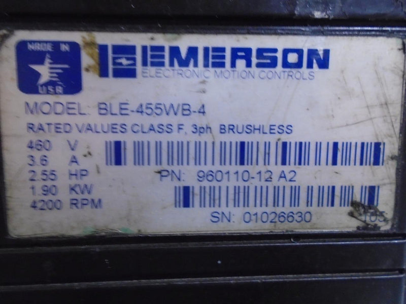EMERSON MOTION CONTROL MOTOR BLE-455WB-4