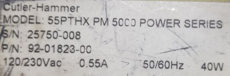 CUTLER-HAMMER PANELMATE 55PTHX PM 5000 POWER SERIES