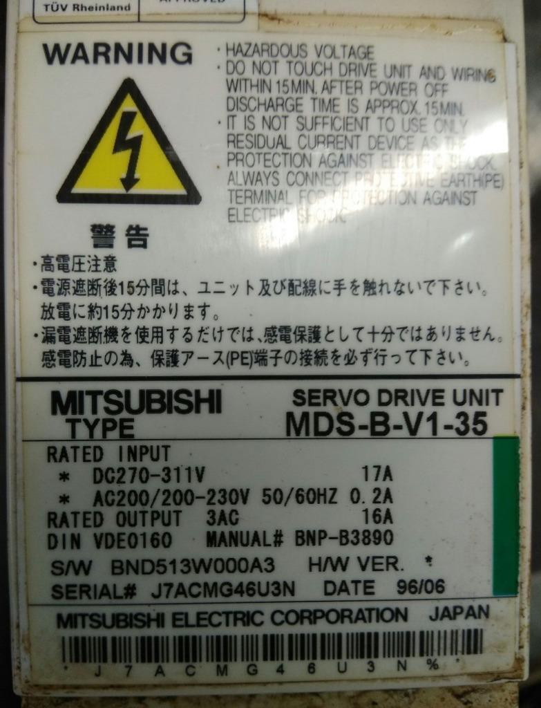 MITSUBISHI SERVO DRIVE	MDS-B-V1-35