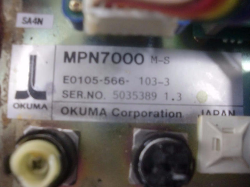 OKUMA MPN 7000 CONTROL PANEL E0105-566-103-3