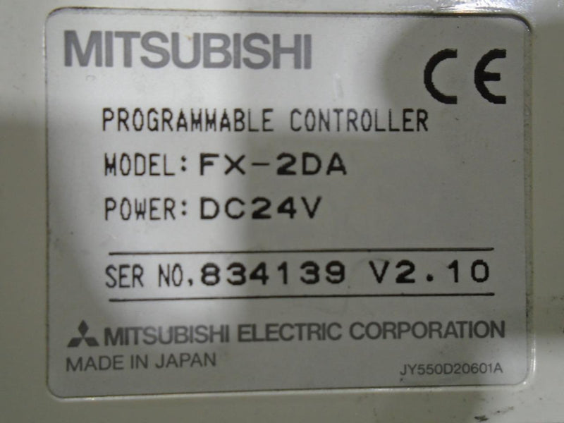 MITSUBISHI PROGRAMMABLE CONTROLLER FX-2DA