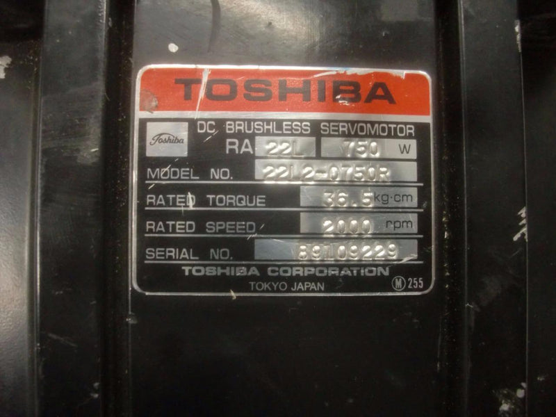 TOSHIBA DC BRUSHLESS SERVO MOTOR 22L2-0750R