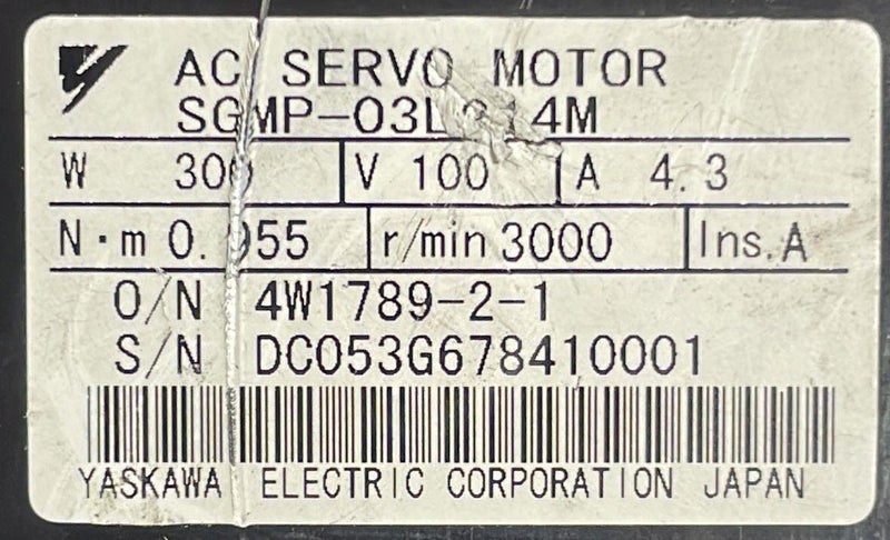 YASKAWA ELECTRIC SGMP-03L314M