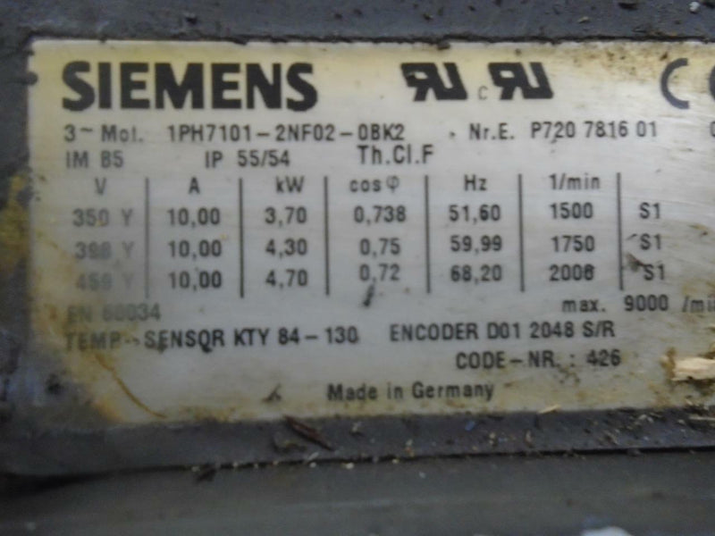 SIEMENS MOTOR 1PH7101-2NF02-0BK2