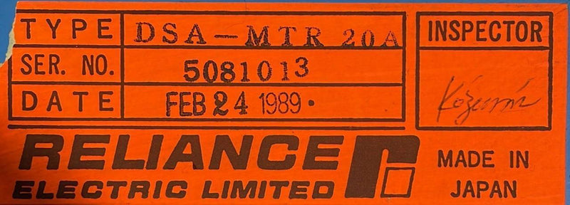 RELIANCE AC DRIVE DSA-MTR 20A